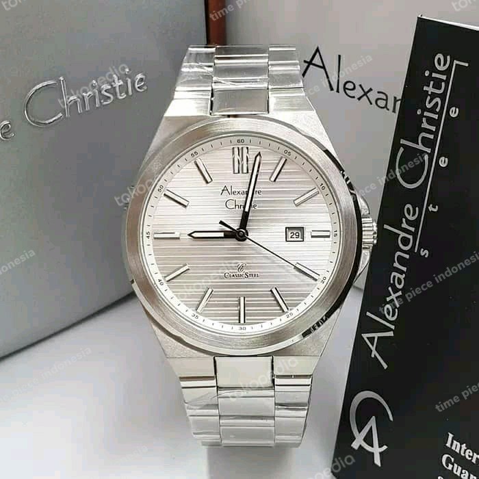 ✨Sale Alexandre Christie Ac 8563 / Ac 8563Md Silver Original  Garansi Terbaru