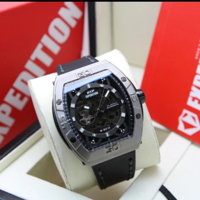 ✨Ready Expedition E 6800 Black Grey Automatic E6800 Pria Original Terbatas