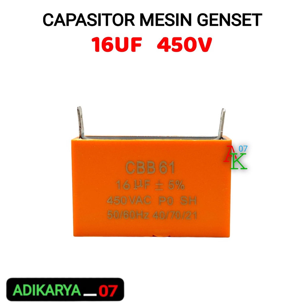 Capasitor Kapasitor Genset 12UF 16UF 24UF 20UF Capasitor Genset ET900 - 950 BODY KECIL