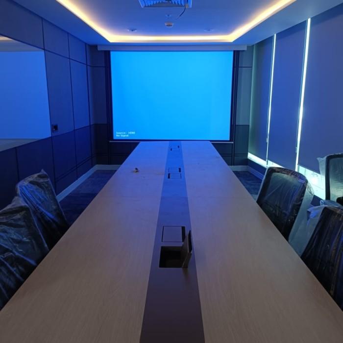 Layar Proyektor Manual Gantung 96 Inch 244 244 Cm