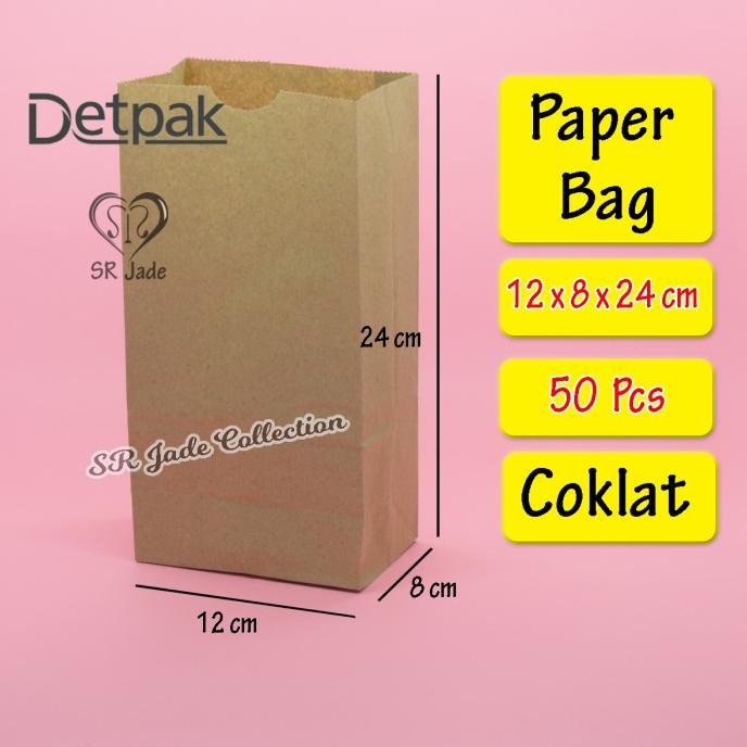 

best seller] [50 Pcs] Paper Bag Kantong Kertas Kantong Roti Fried Chicken Snack