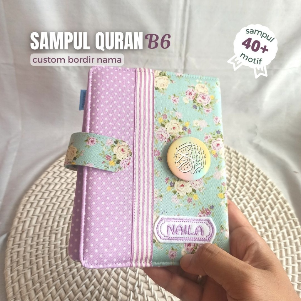 

Sampul Al Quran B6 Saku Bisa Custom Nama Katun