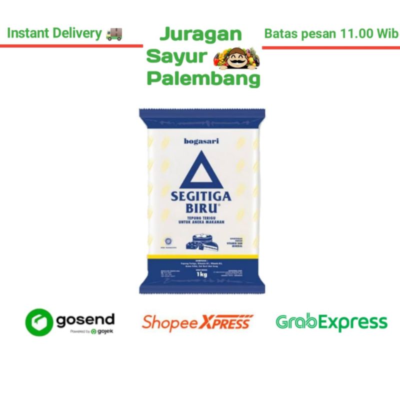 

Tepung terigu segitiga biru 1Kg - Juragan Sayur Palembang