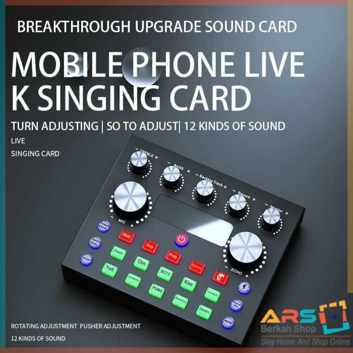 Mixer USB External Sound Card Bluetooth Amplifier Effect CENTECHIA V8S