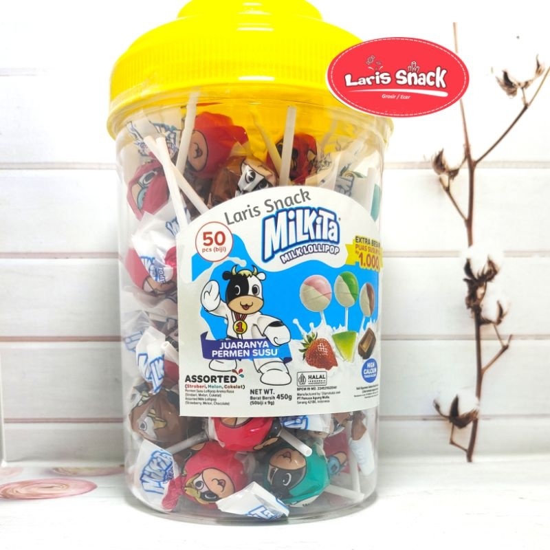 

Permen Aneka Rasa Lkita Assorted Lk Lollipop Isi 50 Toples Jar