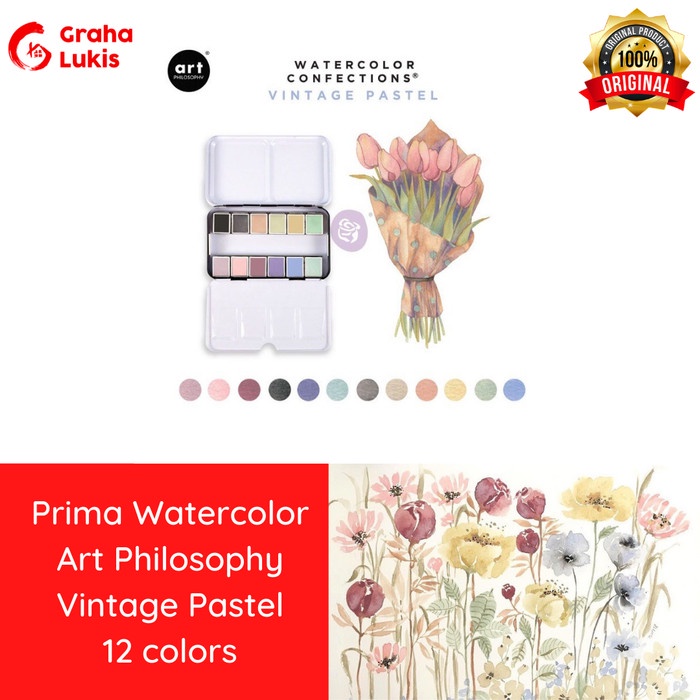 

Promo Prima Watercolor Art Philosophy Watercolor Confections Vintage Pastel