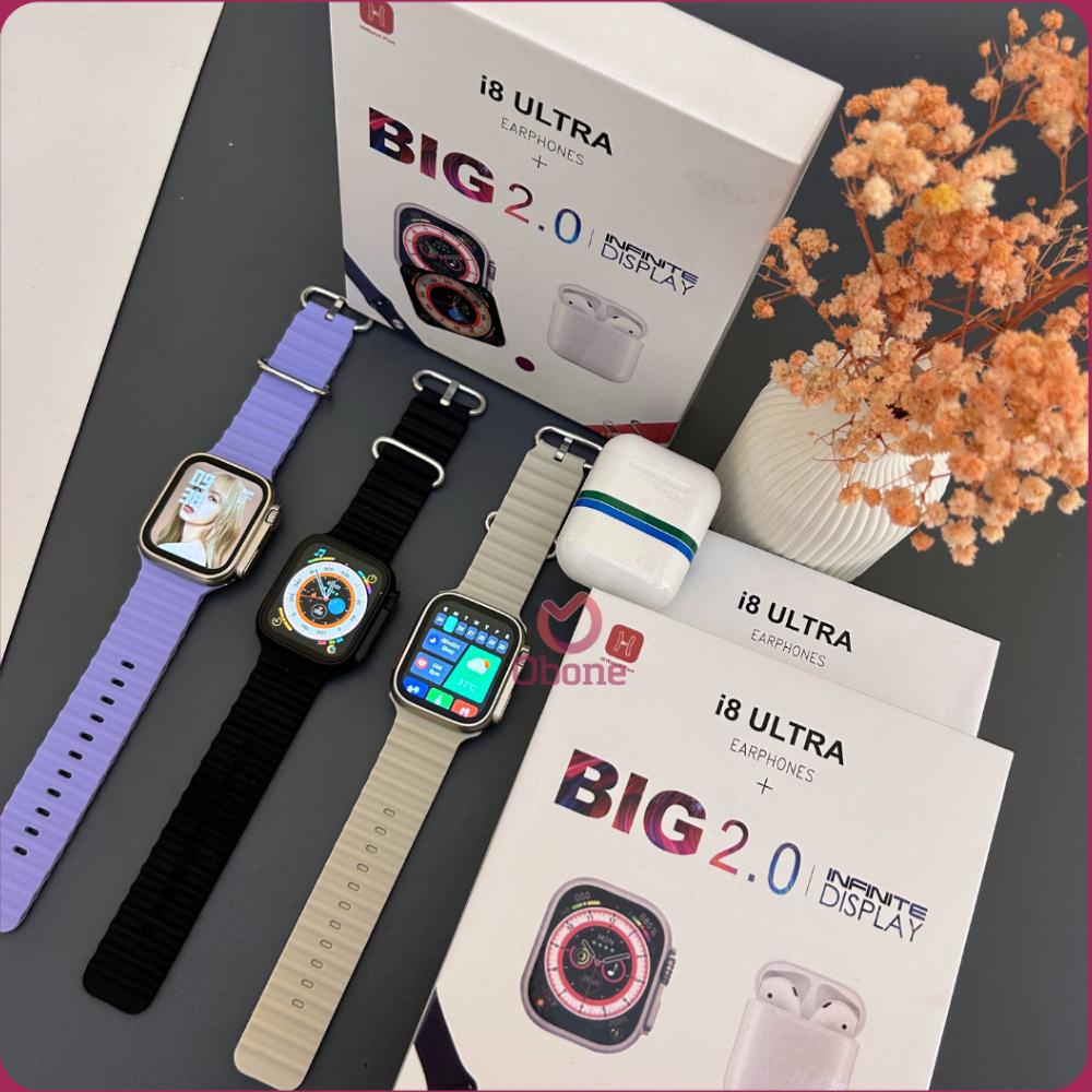 Kualitas No 1 Smartwatch I8 S8 ULTRA Series 8 ULTRA Original + Ipods Paket TWS  Komplit 2 Tali Ocean