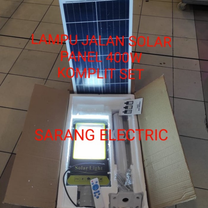✅Ready Lampu Jalan / Pju Solar Panel 400W Tenaga Surya 400W Komplit Set Limited