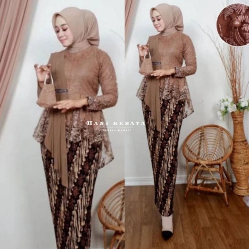 [EXCLUSIVE] MODEL TERKINI Set Aurora Selendang Kebaya Modern Kondangan Kebaya Wisuda Remaja Baju