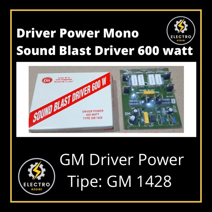 <<<<<] GM Kit Sound Blast Driver 600 watt Driver Mono 600w GM 1428