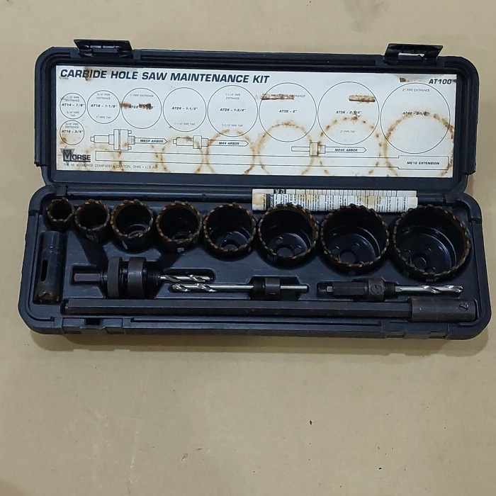 ✅New Morse At100 Hole Saw Carbide Set 3/8Inch - 2-1/2Inch Limited