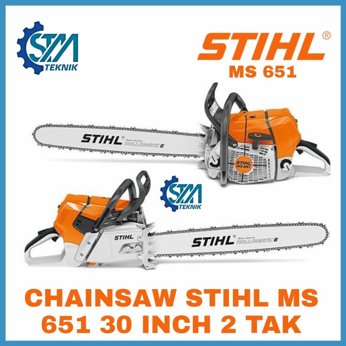 ✅Baru Chainsaw Stihl Ms 651 30 Inch Original Mesin Potong Kayu/Sinso 2 Tak Limited