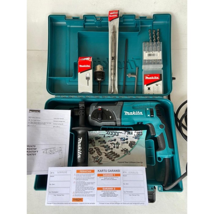 [Original] Mesin Bor Beton Hr 2470 Rotary Hammer 3 Fungsi Makita Hr2470 Terbatas