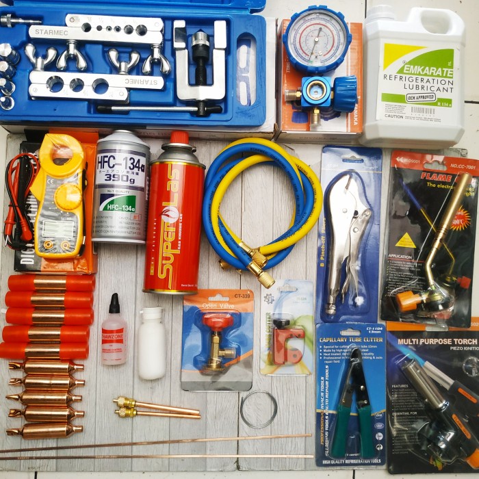 [Original] Paketan Alat Las Kulkas Dengan Manifold Single  Gas Las Diskon