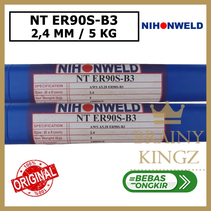 [Original] Kawat Las Nihonweld Nt Er 90S-B3 Uk 2.4 Mm Terbaru