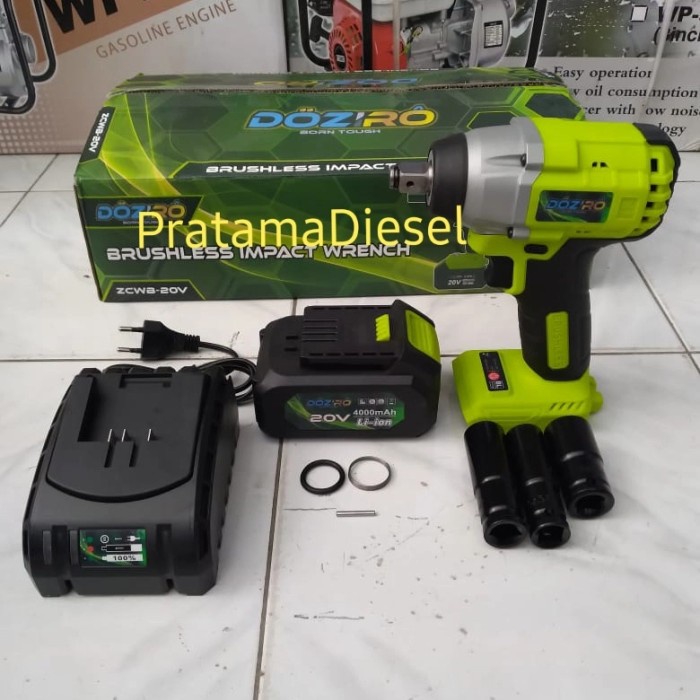 ✅Baru Impact Cordless Wrench 20Volt Doziro//Bor Bate Rai Pembuka Baut Doziro Limited