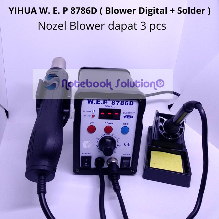 [Original] W.E.P 8786 D  Blower  Solder  Digital Terbatas