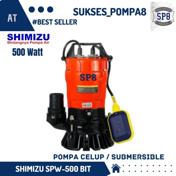 [New] Pompa Celup Shimizu Spw-500 Bit / Submersible Pump Shimizu 500W Limited