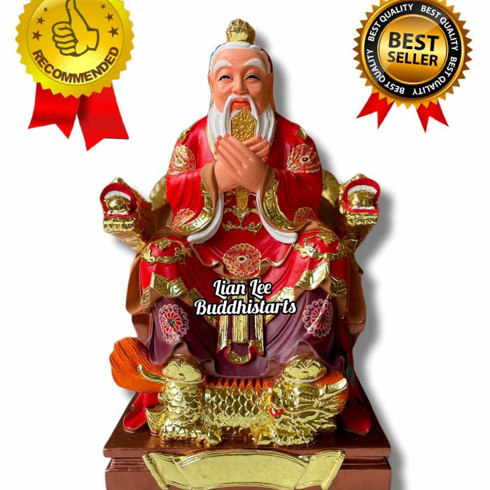 [New] Patung Dewa Nabi Konghucu Confucius Uk 16 Inch - Fiber Berkualitas
