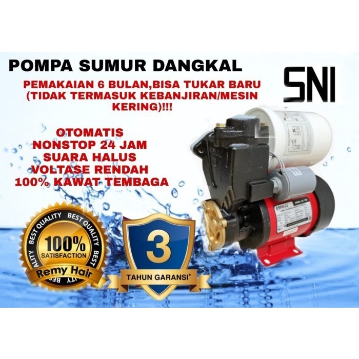 [New] Mesin Pompa Air Sumur Dangkal Otomatis Pompa Air Listrik Pendorong Air Berkualitas