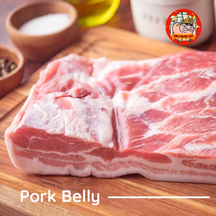 

DAGING SAMCAN BABI BALI DGN KULIT PORK BELLY SKIN ON UTUH PREMIUM ENAK