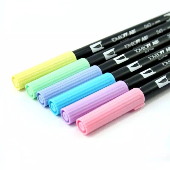 

Gaya Set 6 Pastel Colors Tombow Abt Dual Brush Pen Brushpen Spidol Dual Tip