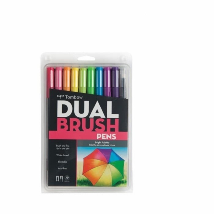 

Gaya Tombow Dual Brush Pen Bright Palette Abt Set 10 Pcs