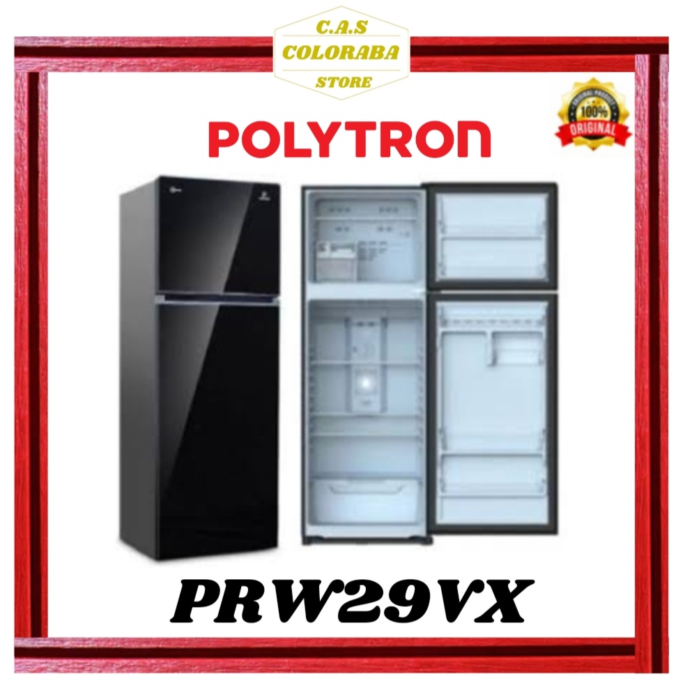KULKAS POLYTRON PRW29VX KULKAS 2 PINTU INVERTER 260L PRW 29VX KULKAS POLYTRON 2 PINTU