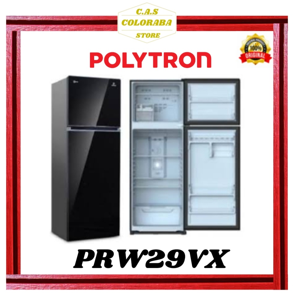 KULKAS POLYTRON PRW29VX KULKAS 2 PINTU INVERTER 260L PRW 29VX