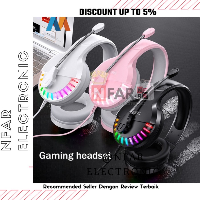Headphone Gaming For Pc Laptop Headset Gaming Cewek Lucu Headset Pink