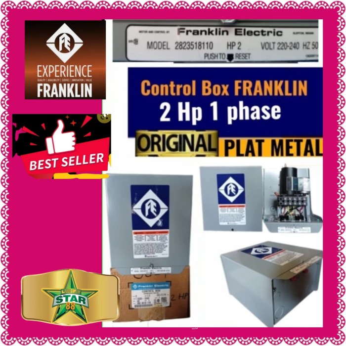 Ready Control Box Pompa Submersible Franklin 2 Hp 1 Phase 1.5 Kw Diskon