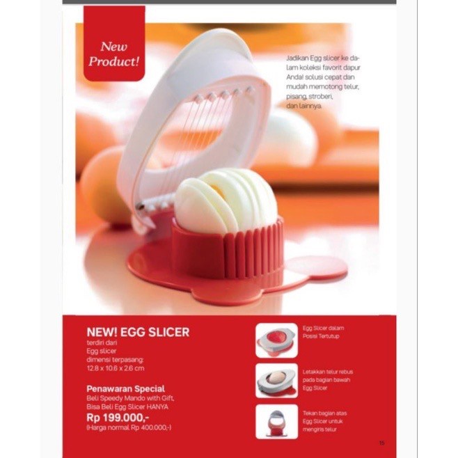 Promo Tupperware Egg Slicer Pemotong Telor