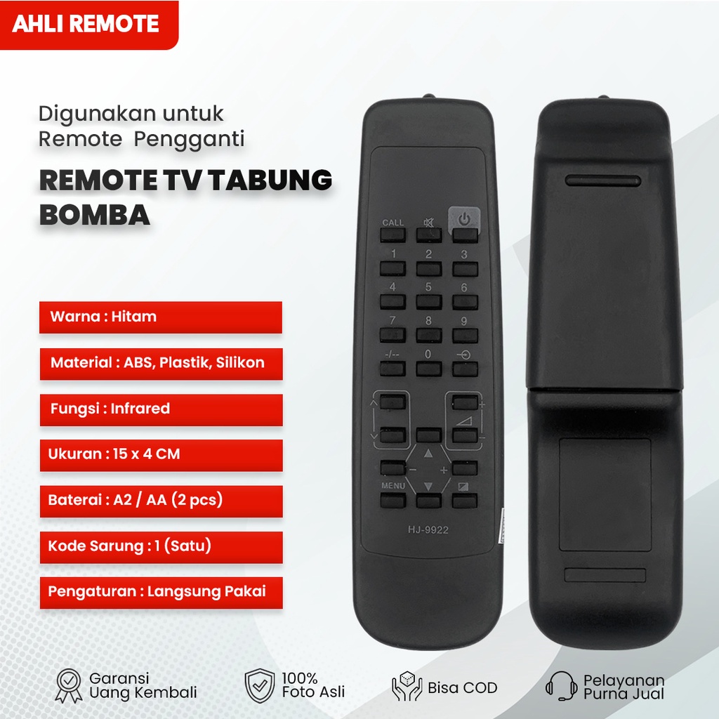 Remot TV Toshiba Tabung CT-9922 / Remote Toshiba Tabung CT-9922