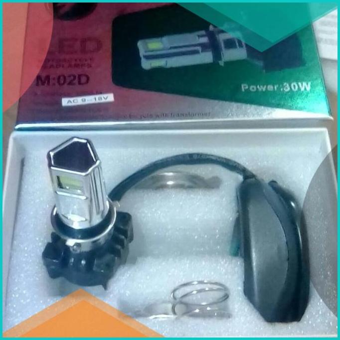 Lampu depan utama Led 3 sisi cahaya putih merk rtd variasi motor 16nov