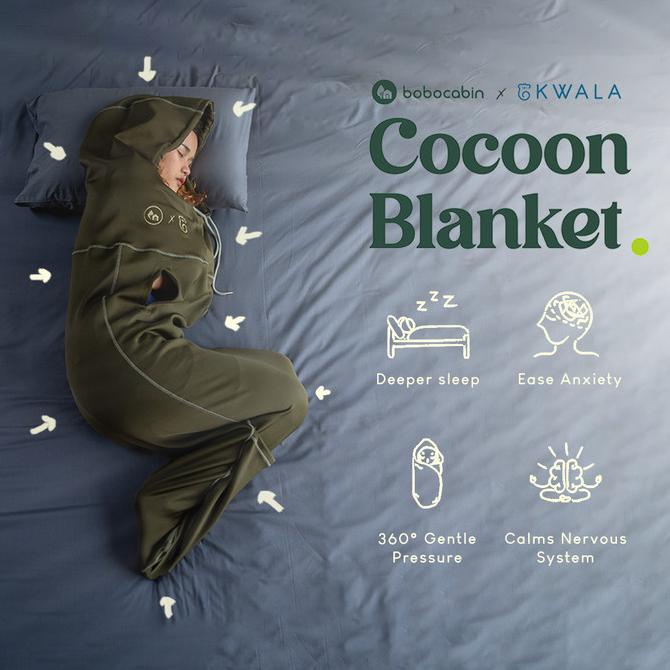 Cocoon Blanket - Premium Hooded Adult Swaddles/Bedong Dewasa
