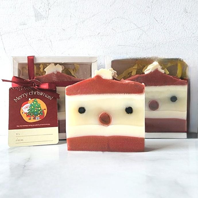 UT456 Sabun natural handmade soap bar artisan hampers natal kado natal santa TERMURAH