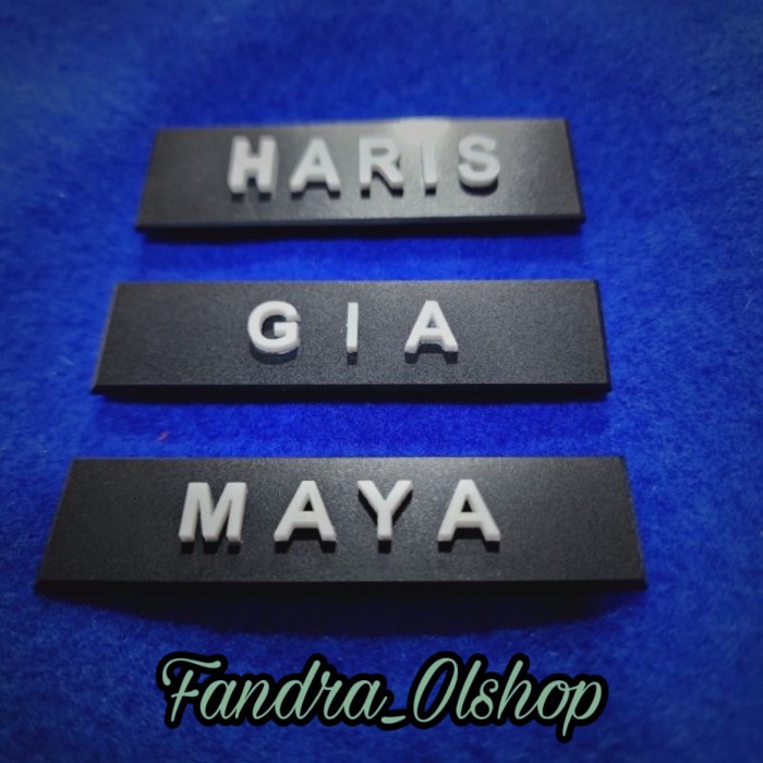 

PAPAN NAMA TIMBUL 3D / NAME TAG TIMBUL 3D AKRILIK /DOVE (MAX.10 HURUF)