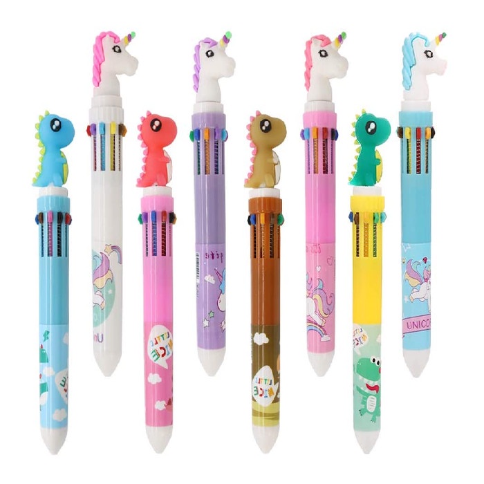 

Pulpen unicorn 10 Warna Dino kepala Unicorn