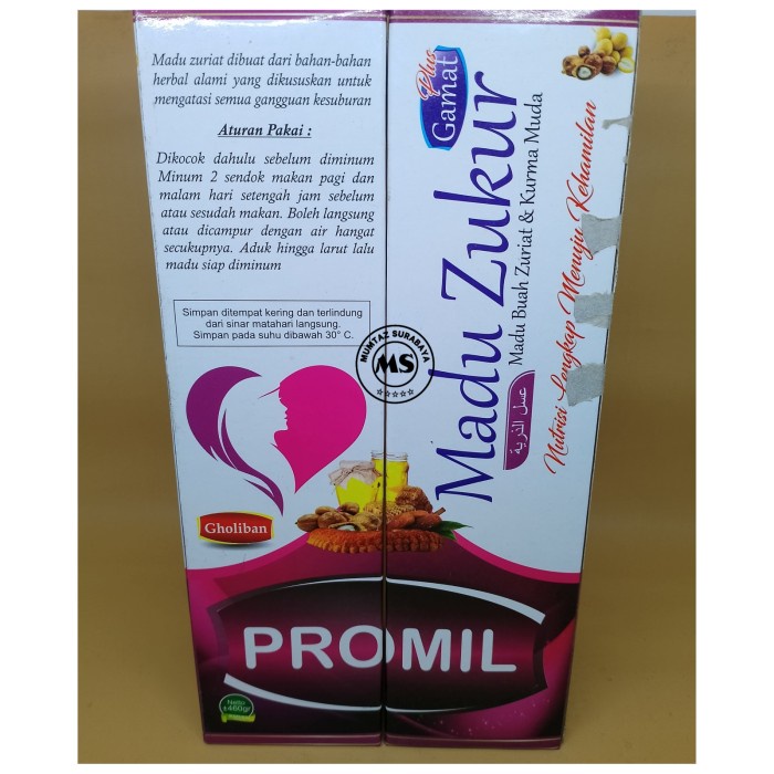

Madu Zukur Promil Madu Zukur Plus Gamat Asli Gholiban