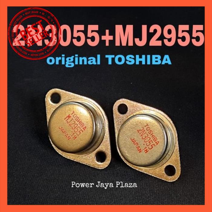 | PWP | TRANSISTOR 2N3055 + MJ2955 ORIGINAL TOSHIBA JAPAN (SEPASANG)