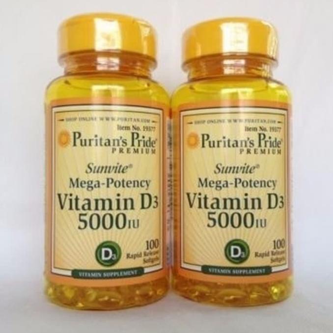 PROMO Puritans Puritan Pride VITAMIN D3 D 3 D 3 5000 IU 5000IU 100 Softgel