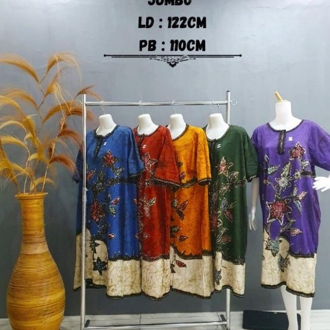 BS708 DASTER KAOS BATIK TULIS FLORA JUMBO XXL** STOK TERBATAS