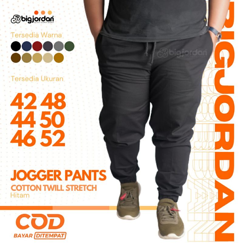 [EXCLUSIVE] BEST QUALITY Celana Jogger Chino Twill Original Big Size Big Jordan Jumbo Oversize XXL