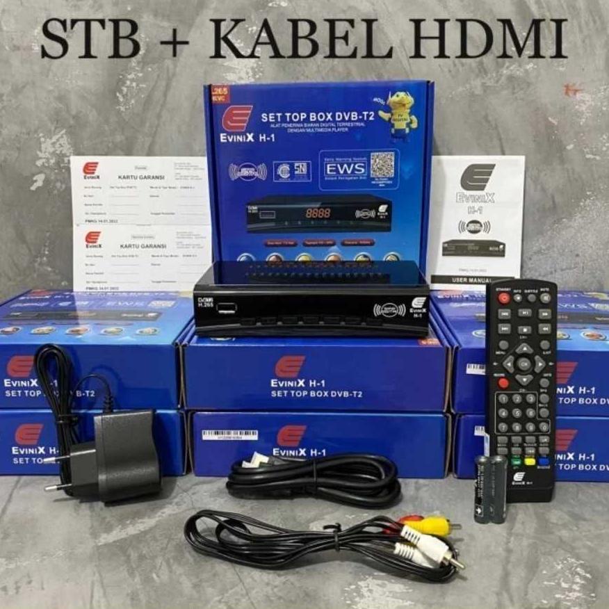 Set Top Box DVB-T2 / DVB-C Merk EVINIX H-1 ( Penganti SKYBOX )