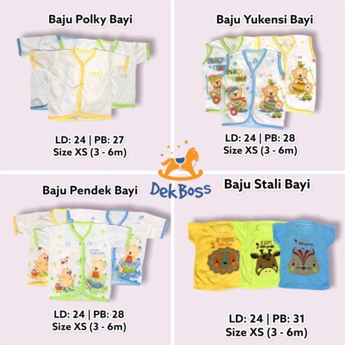 PROMO Ready 1/2 Lusin Baju Bayi Laki Laki Perempuan 0 6 Bulan | Baju Atasan