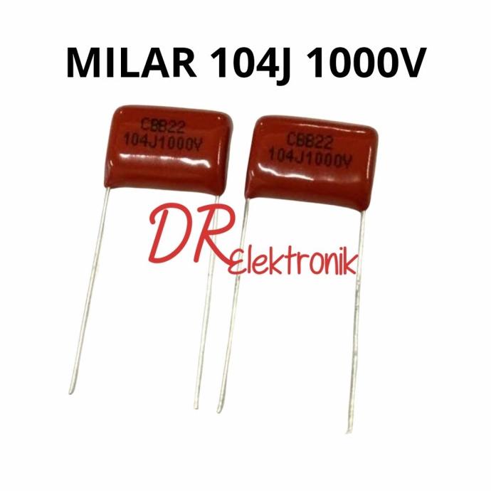 Murah Milar CBB22 - Kapasitor Capasitor 104j 104 100nF 1000 volt 1000v dre3 Ayo Order