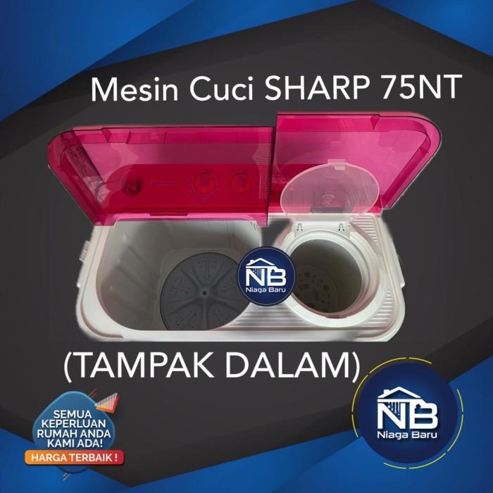 Mesin Cuci Sharp 2 Tabung Es T 75Nt Transparan Es T75Nt Khusus Bogor