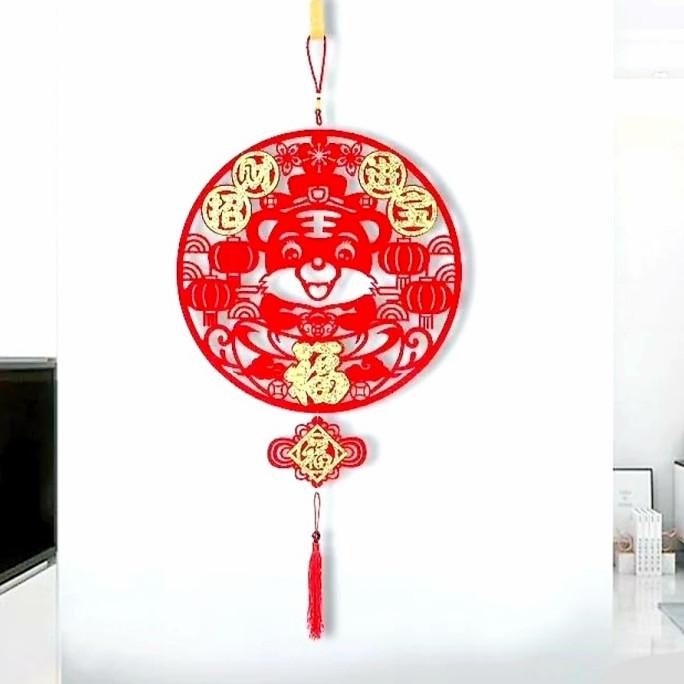 

Terbaik Dekorasi Macan Fu Bulat Gantungan Hoki Hiasan Imlek Gualian Fuk Merah Terbaik