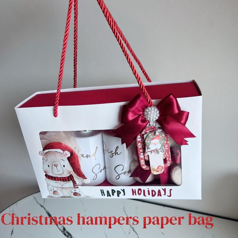

TERMURAH Hampers Christmas natal PAPER BAG set tempat sabun cair aestetik . paket souvenir botol isi ulang aesthetic santa SALE