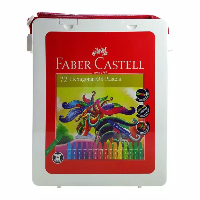 

CRAYON 72 WARNA FABER CASTELL / HEXAGONAL OIL PASTEL FABER CASTELL 72 ORIGINAL TERBARU